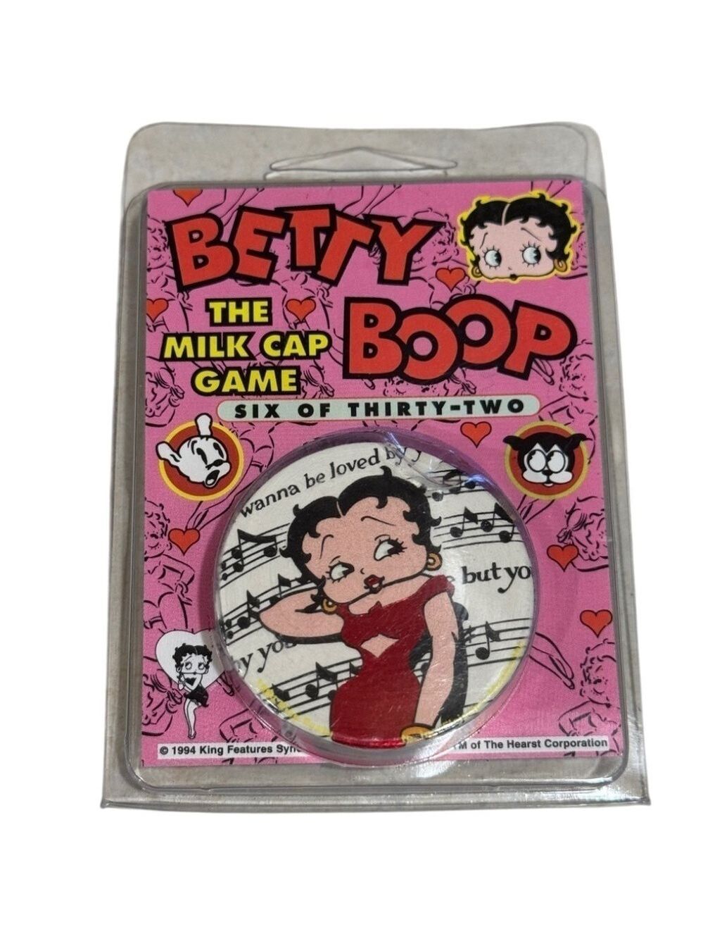 Betty Boop 1994 Milk Cap Game Slammer Factory Sealed